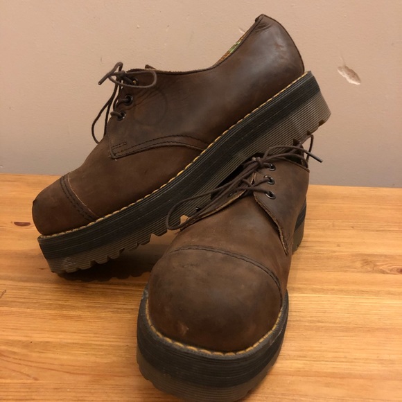 Dr. Martens Shoes - Rare Vintage Made in England Platform Docs Derby